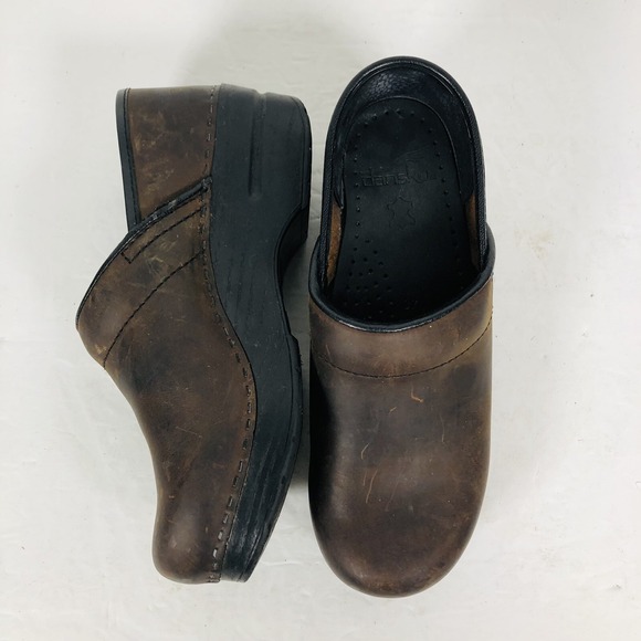 Dansko Womens Professional Clogs Antique Brown  37 (US 6.5-7) Fast Shipping - Picture 7 of 10